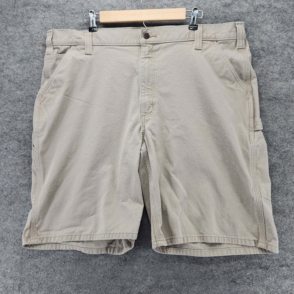 Carhartt Shorts Mens 42 Relaxed Fit Khaki Chino High Rise